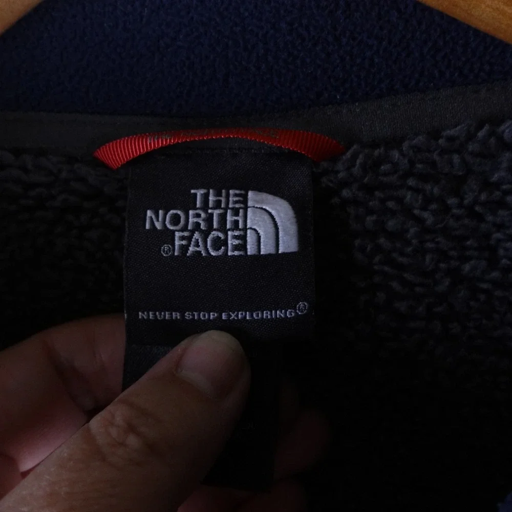 The North Face Mens Full Zip Fleece Jacket Navy Blue‎ Large Soft Shell Camp